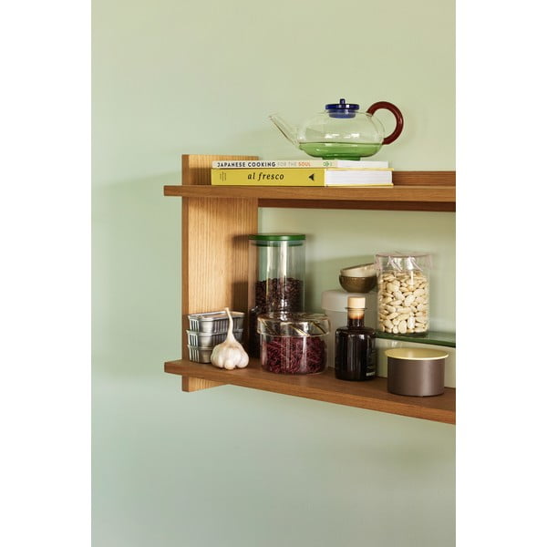 На няколко нива стенен рафт от декор от дъб в естествен цвят 62 cm Less – Hübsch-image-1