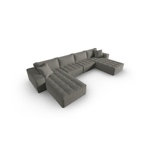 Сив ъглов диван Mike - Micadoni Home-image-3