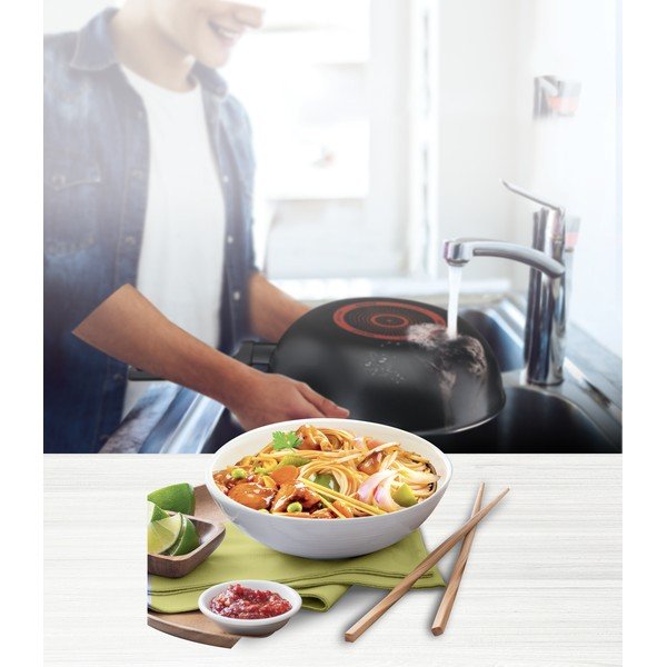 Уок тиган с незалепващо покритие ø 28 cm Simply Clean Red B5671953 – Tefal-image-1