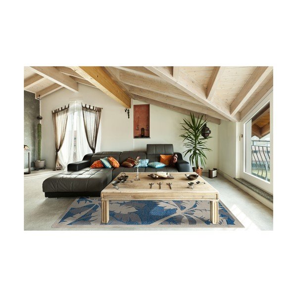 Синьо-сив килим за открито , 160 x 230 cm Palms - Floorita-image-3