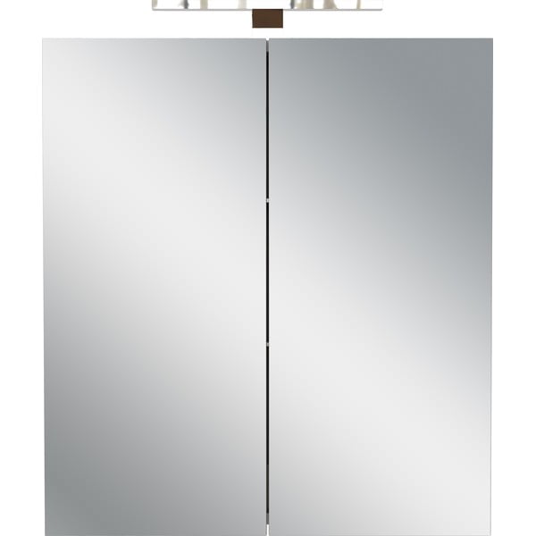 Кремав стенен шкаф за баня с огледало 60x71 cm Arcena – Germania