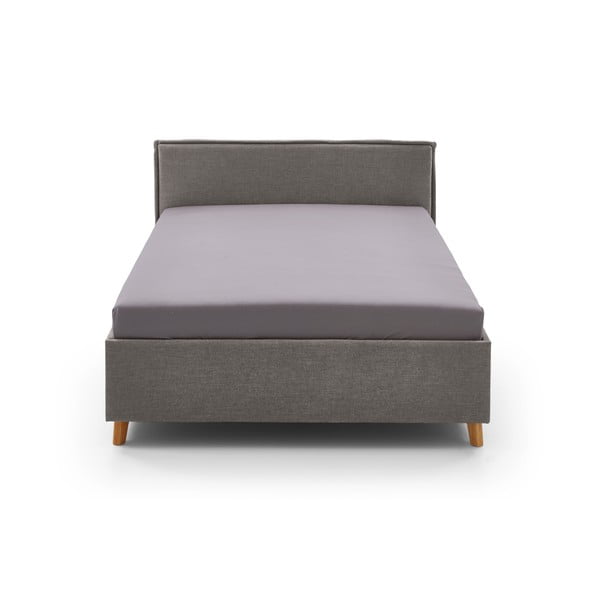 Сиво тапицирано детско легло 140x200 cm с място за съхранение с включена подматрачна рамка Fun – Meise Möbel-image-3