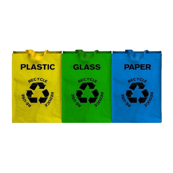 Комплект от 3 торби за отпадъци, сортирани по екологосъобразен начин, 40 л - Premier Housewares