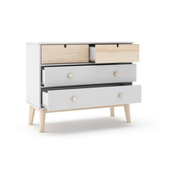 Бял нисък скрин за деца 100x81 cm Estefania - Marckeric-image-4