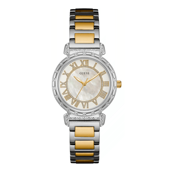 Дамски часовник в сребристо-златисто с каишка от неръждаема стомана W0831L3 - Guess