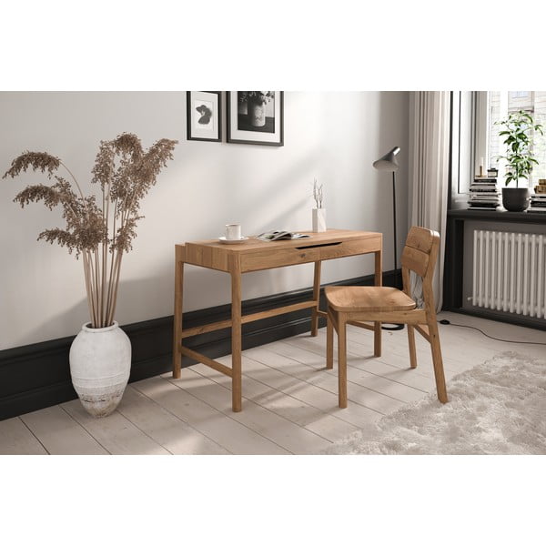 Тоалетка от масивен дъб 57x110 cm Twig – The Beds-image-3