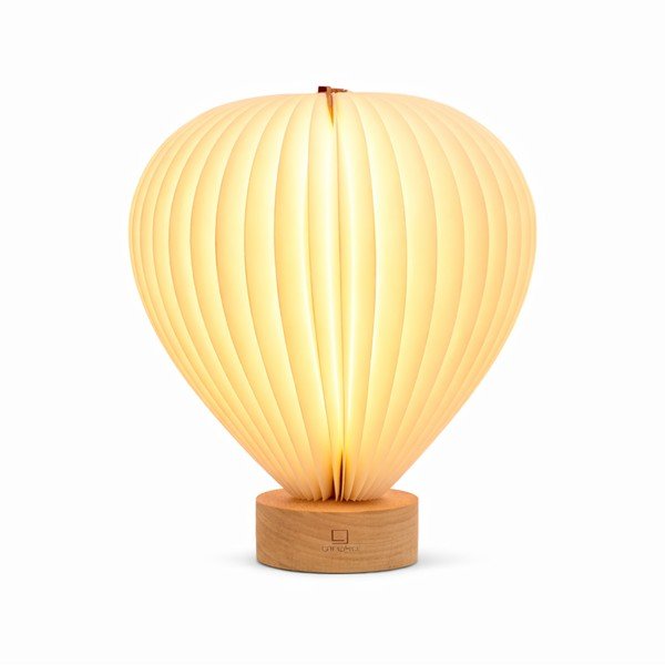 Бяла LED затъмняваща се настолна лампа с хартиен абажур (височина 20 cm) Aeris – Gingko