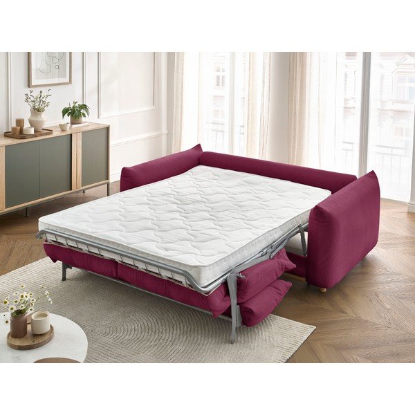 Сгъваем диван в цвят бордо 214 cm Ernest – Bobochic Paris-image-1