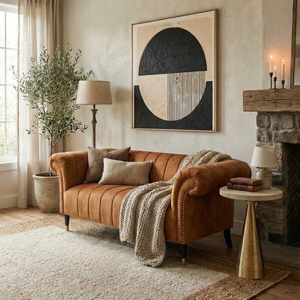 Кафяв диван 185 cm Siena – Premier Housewares-image-3