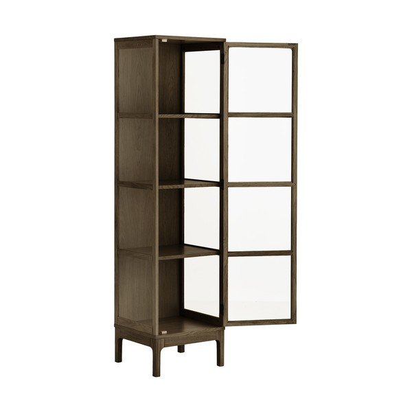 Тъмнокафява витрина от декор от дъб  47x180x40 cm Zamora – House Nordic-image-3