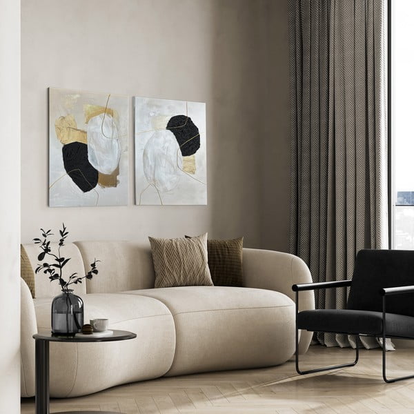 Картини с ръчно рисувани елементи в комплект от 2 бр. 50x70 cm Crystal – Styler-image-1