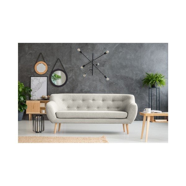 Krémová trojmístná pohovka se světlými nohami Mazzini Sofas Sicile-image-1