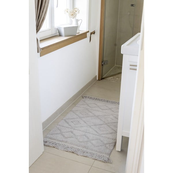 Сива постелка за баня от органичен памук Urla, 60 x 90 cm - Wenko-image-1