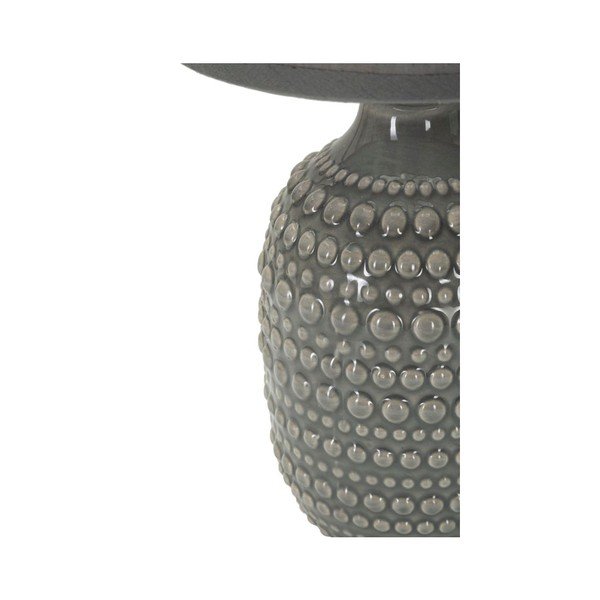 Сива керамична настолна лампа с текстилен абажур (височина 30,5 cm) Points – Mauro Ferretti-image-3