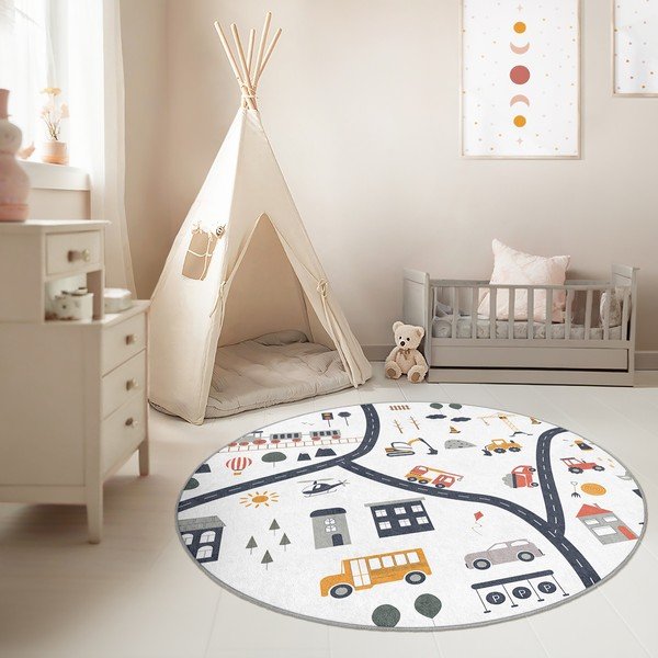 Детско килимче за игра подходящо за пране ø120 cm World Around Me – Mila Home-image-1