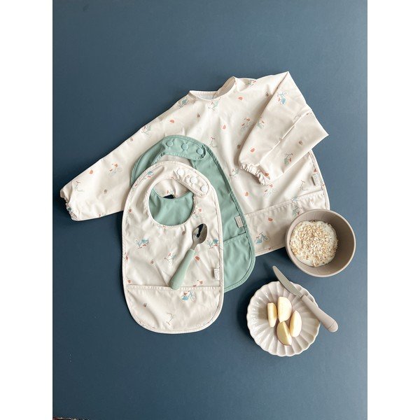 Кафяв/бежов детски прибори за хранене от силикон 3 бр. Olive Mix – Cam Cam Copenhagen-image-2