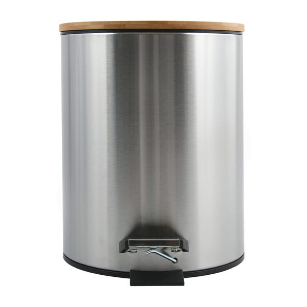 Стоманено кошче за боклук с педал в матово сребрист цвят 3 l   Adonis – Spirella-image-2