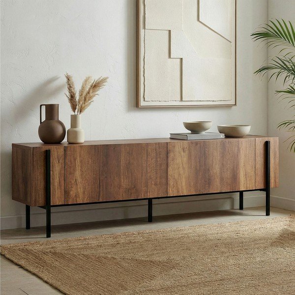 Маса за телевизор от декор от орех в тъмно естествен цвят 180x45x30 cm Nexus – Kalune Design-image-2
