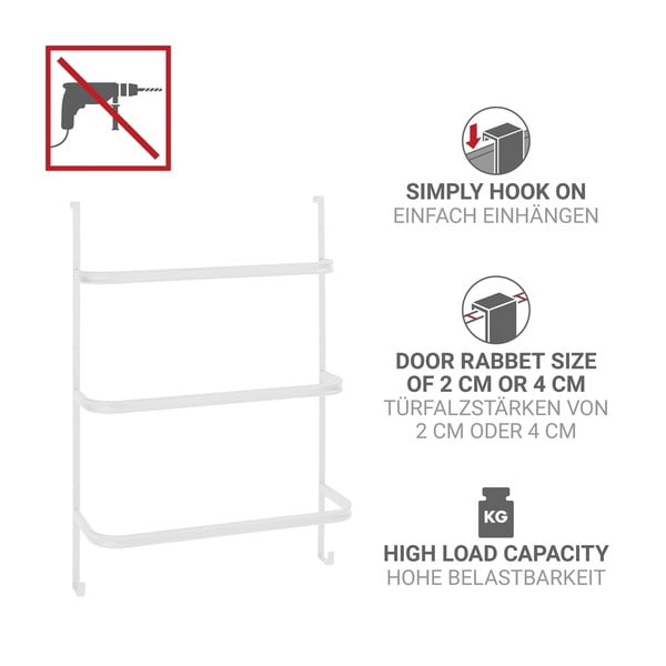 Висяща стоманена поставка за кърпи в матово бял цвят Irpinia – Wenko-image-4