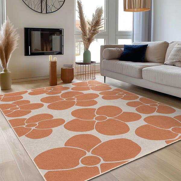 Оранжева пътека подходяща за пране 80x200 cm Orange Meadow – Mila Home-image-3