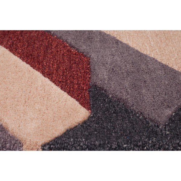Червен и сив ръчно тъкан килим Салон, 200 x 290 cm - Flair Rugs-image-4
