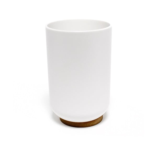 Бяла пластмасова чаша за четки за зъби Smart – douceur d'intérieur