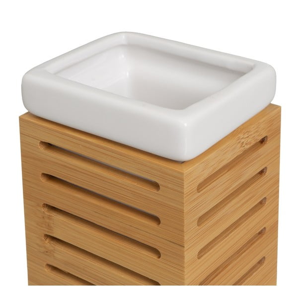 Бамбуков комплект от аксесоари за баня в естествен цвят – Casa Selección-image-2