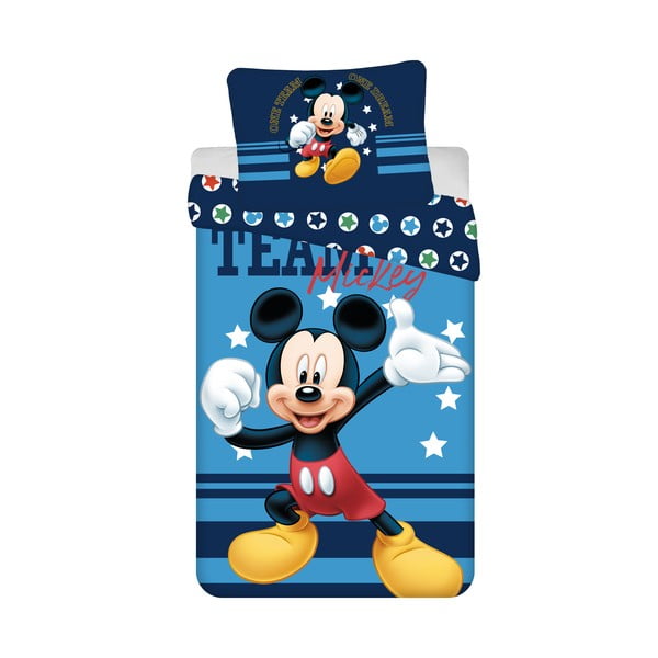 Памучно детско спално бельо за единично легло 140x200 cm Mickey Team - Jerry Fabrics