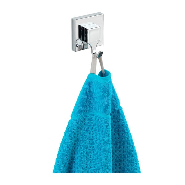 Самозалепващи пластмасови куки в лъскаво сребристо в комплект от 2 бр. Genova – Wenko-image-3