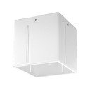 Бяло осветително тяло за таван с метален абажур 10x10 cm Pax – Sollux