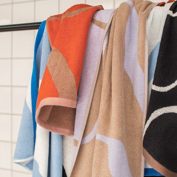 Черно-бяла кърпа от органичен памук 70x133 cm Nova Arte - Mette Ditmer Denmark-image-4