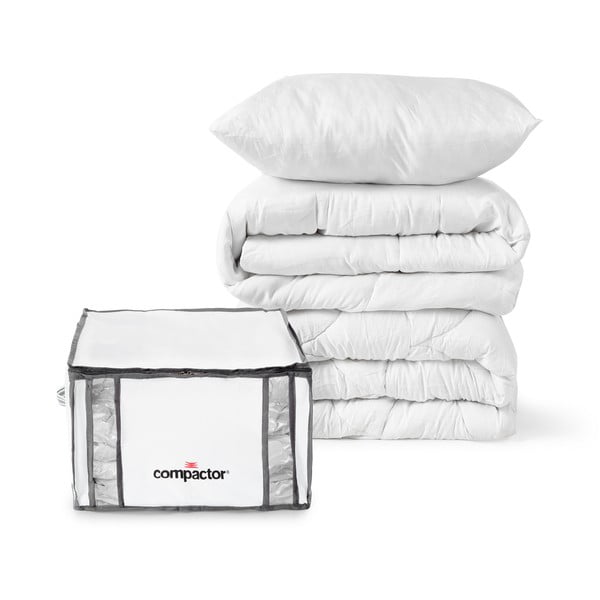 Вакуумни подсилени текстилни кутии за съхранение на дрехи в комплект 2 бр. 42x25x25 cm Life – Compactor-image-1