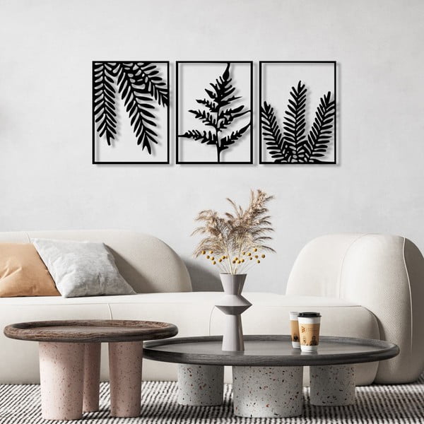 Метални декорации за стена в комплект от 3 броя118x50 cm Yakomo – Wallity-image-1