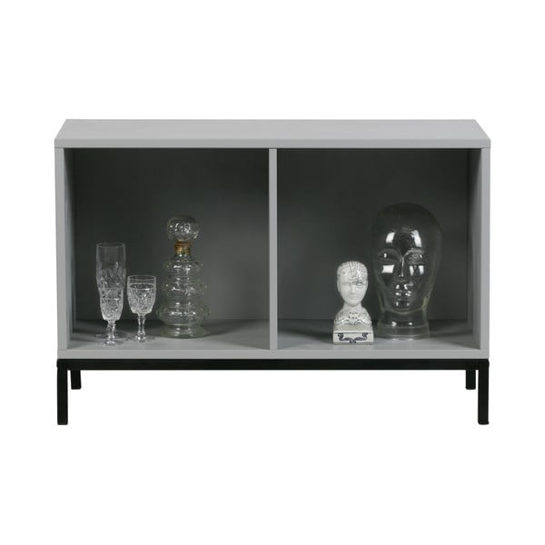 Сив модулен шкаф за книги от борова дървесина 81x41 cm Vt - vtwonen-image-4