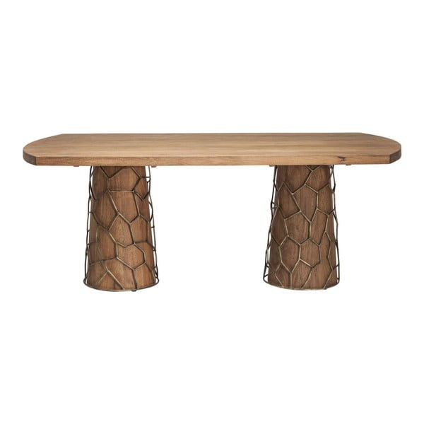 Jídelní stůl z akáciového dřeva Kare Design Brass