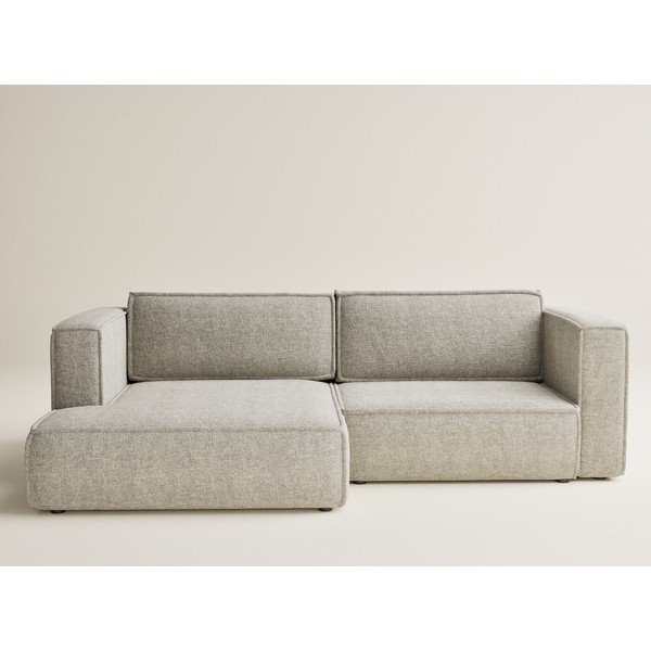 Бежов шенилов сгъваем/с място за съхранение ъглов диван (ляв ъгъл) Velto – Maison de Rêve-image-2