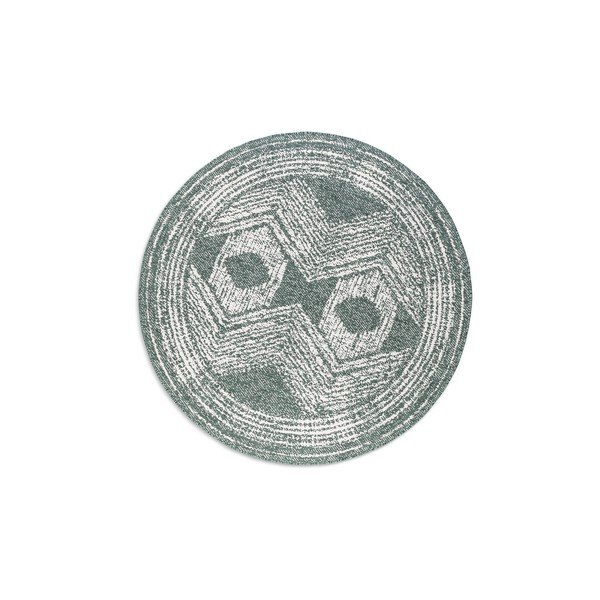 Зелено-кремав кръгъл външен килим ø 140 cm Gemini – Elle Decoration-image-2