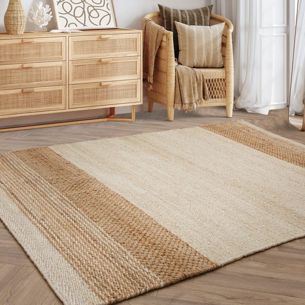 Бежов двустранен ръчно изработен ютен килим 120x170 cm Cedar – Asiatic Carpets-image-1