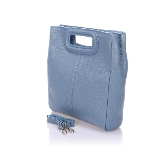 Světle modrá kožená kabelka Markese Cara-image-2