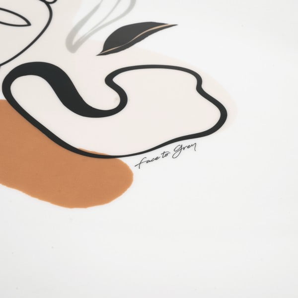 Керамична чиния за сервиране , 38 x 27,5 cm Face to Grey - VDE Tivoli 1996-image-2