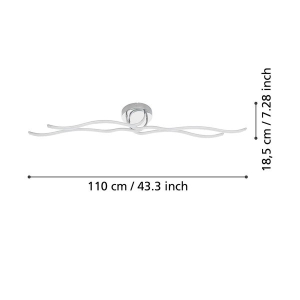 LED осветително тяло за таван в сребрист цвят 16x108,5 cm RONCADE – EGLO-image-2