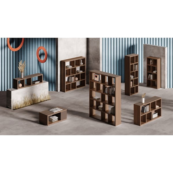 Кафява библиотека от декор от орех 150x83 cm Berlin – TemaHome-image-1