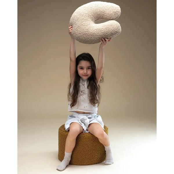 Светлокафява детска възглавница за диван от букле U – Wigiwama-image-2