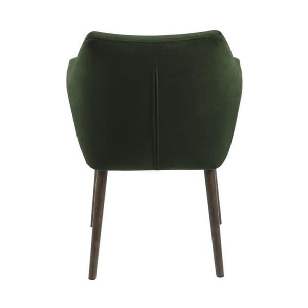 Зелен тапициран трапезен стол с подлакътници Nora – Actona-image-3