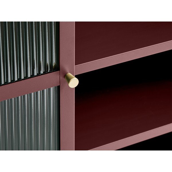 Червена метална витрина 111x140 cm Bronco – Unique Furniture-image-1