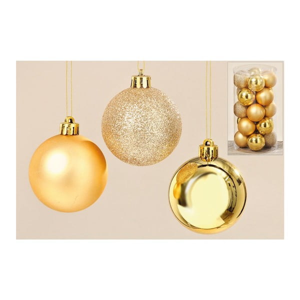 Sada 20 ks vánočních koulí Gold Balls