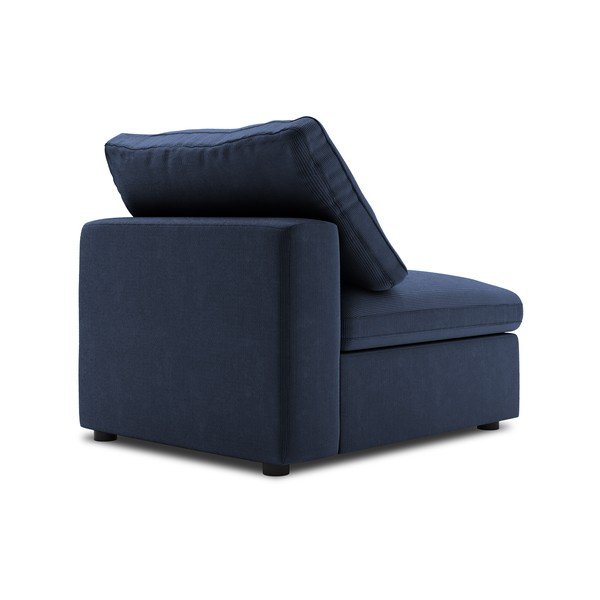 Тъмносиня средна част на модулен диван от велур Galaxy - Windsor & Co Sofas-image-3