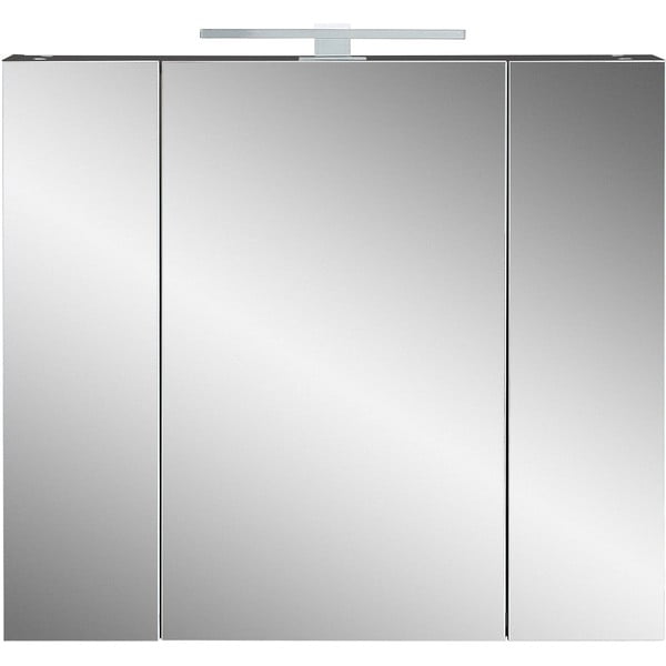 Тъмно сив шкаф за баня с огледало 76x71 cm - Germania