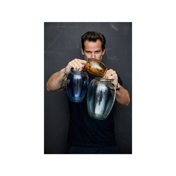 Ваза от синьо стъкло , ø 14 cm Kusintha - Bitz-image-3