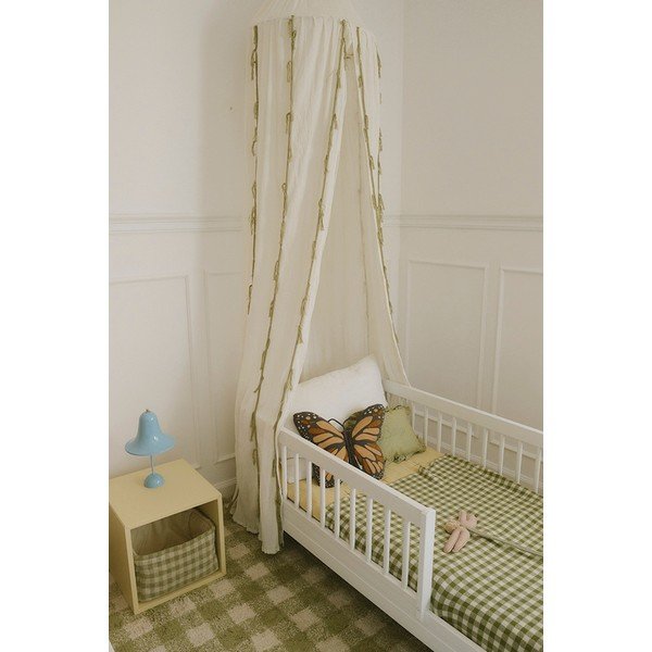 Зелен ръчно изработен памучен детски килим подходящ за пране 90x120 cm Vichy – Lorena Canals-image-3